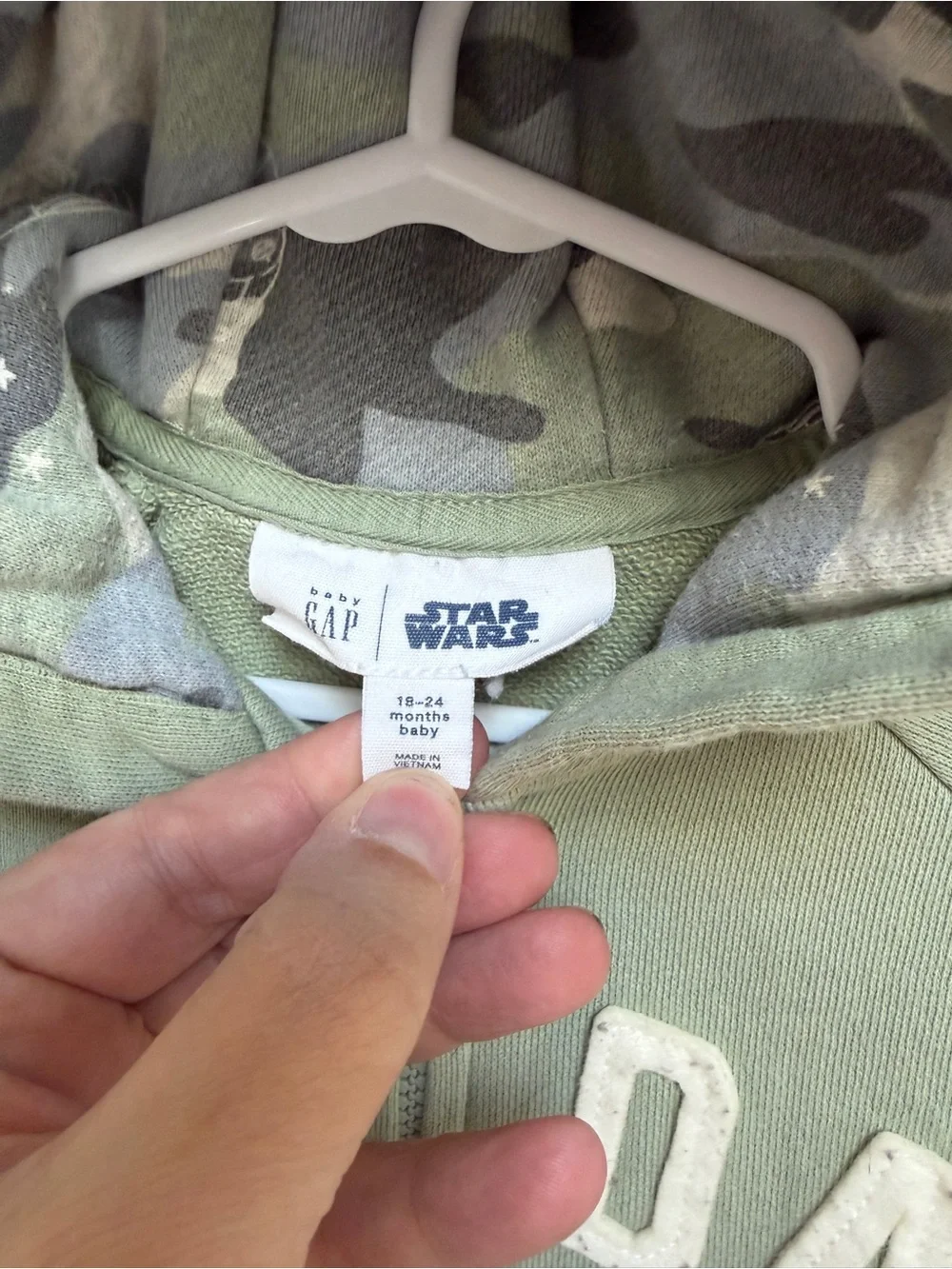 Baby Gap Yoda Star Wars Zip Up Hooded Sweatshirt 18-24M